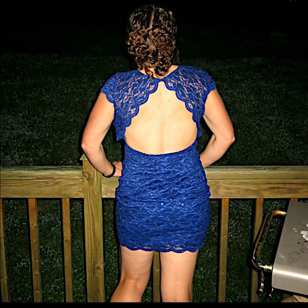 Alejandra Sky backless lace dress